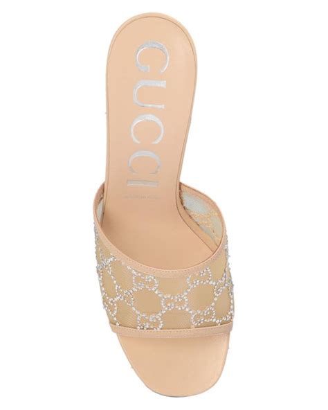 gucci mules monogram|gucci diamond emboss.